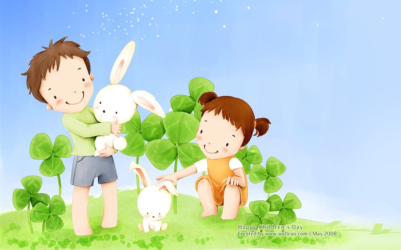 Lovely Children's Day wallpaper illustrator #18 - 1280x800