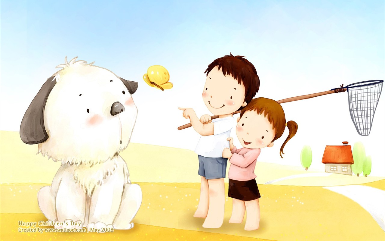 Lovely Children's Day wallpaper illustrator #19 - 1280x800