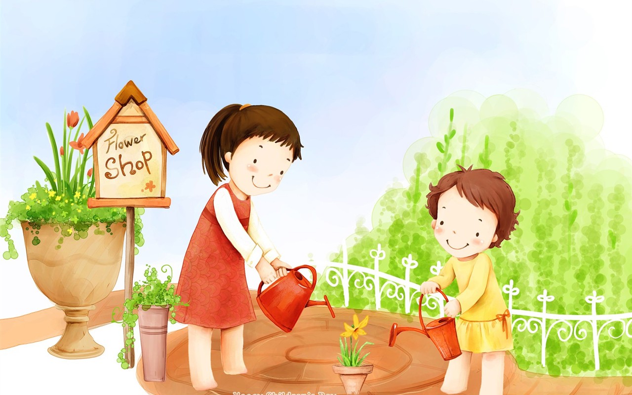 Lovely Children's Day wallpaper illustrator #20 - 1280x800