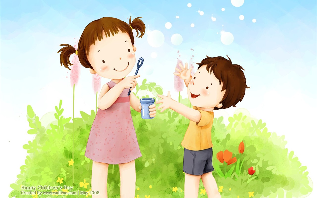 Lovely Children's Day wallpaper illustrator #21 - 1280x800