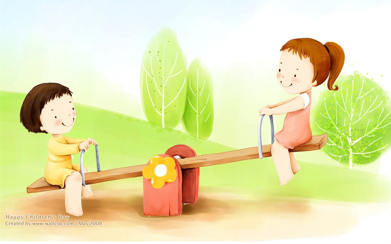 Lovely Children's Day wallpaper illustrator #22 - 1280x800