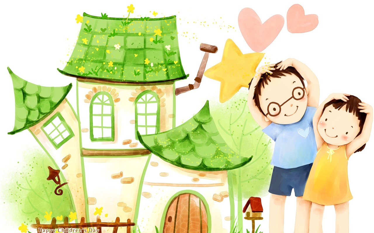 Lovely Children's Day wallpaper illustrator #23 - 1280x800