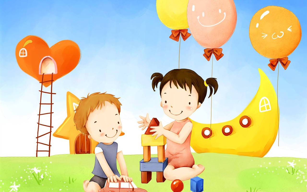 兒童節可愛插畫壁紙 #27 - 1280x800