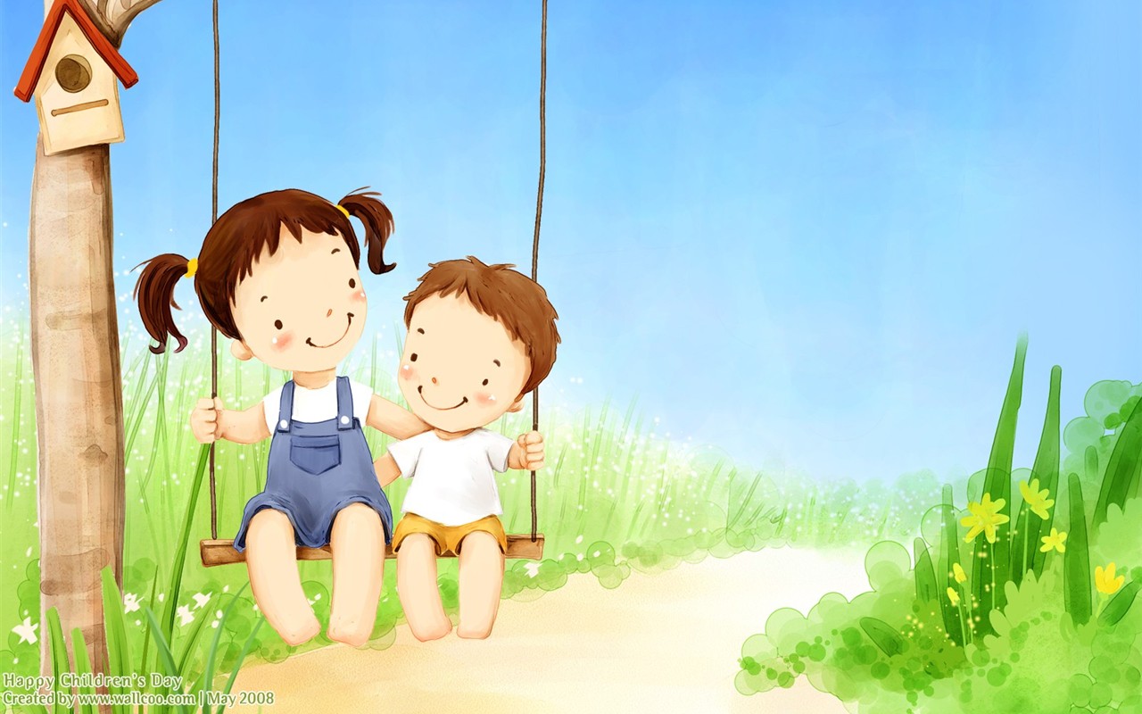 Lovely Children's Day wallpaper illustrator #28 - 1280x800