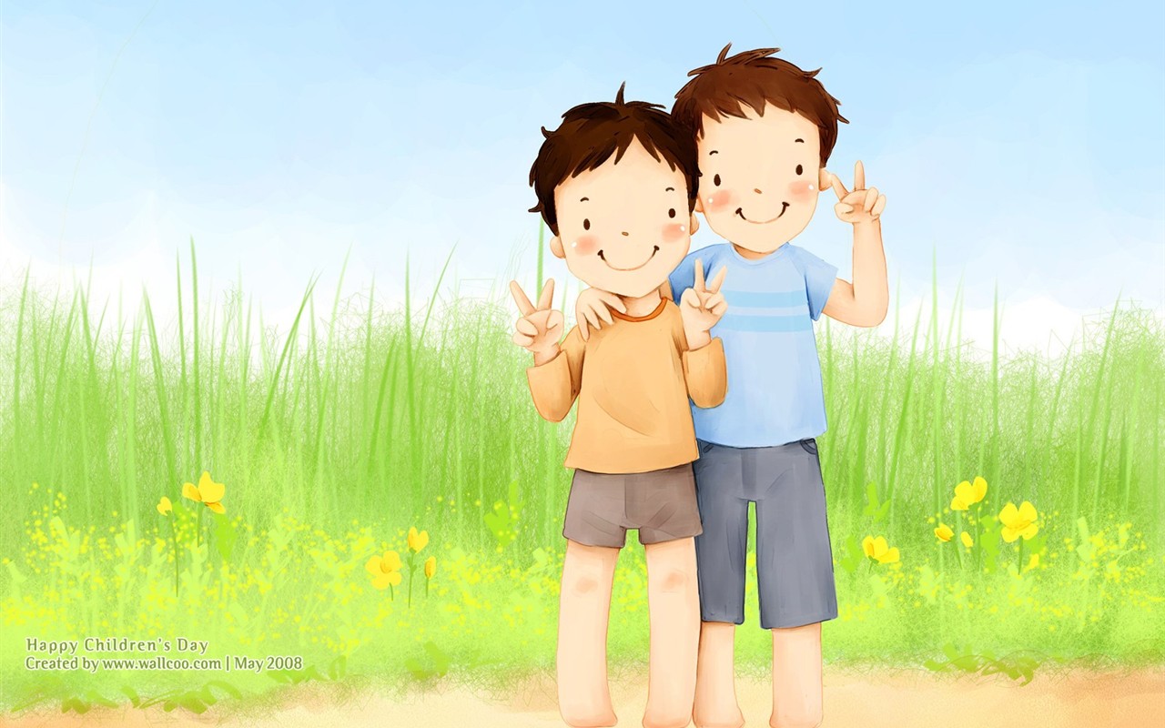 Lovely Children's Day wallpaper illustrator #29 - 1280x800