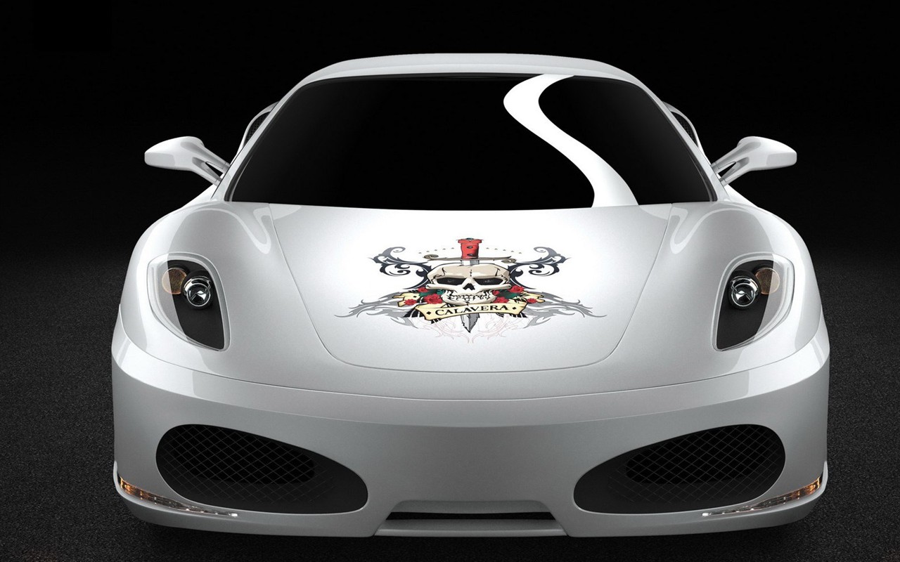 Ferrari F430 Skull White Fonds d'écran #1 - 1280x800