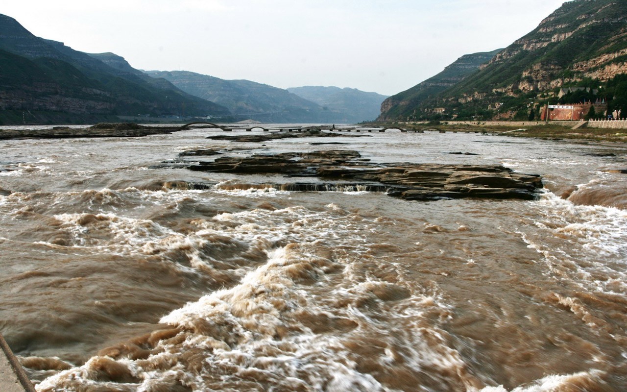 Continuously flowing Yellow River - Hukou Waterfall Travel Notes (Minghu Metasequoia works) #17 - 1280x800