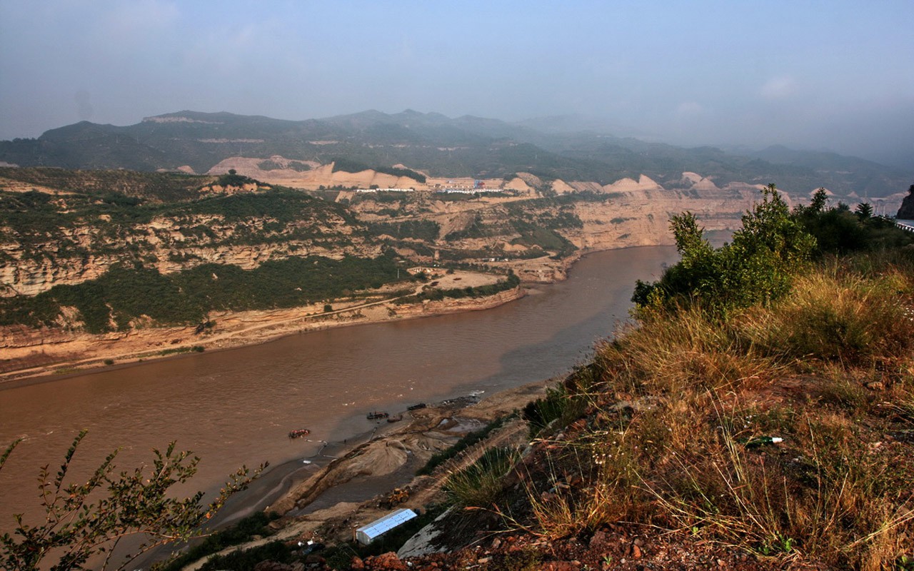 Écoulement continu du fleuve Jaune - Cascade de Hukou Notes de Voyage (Minghu œuvres Metasequoia) #19 - 1280x800