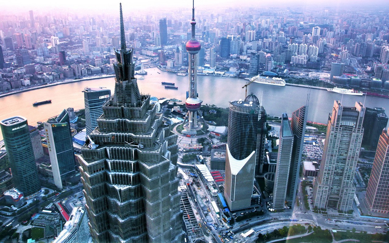 Metropolis - Shanghai dojem (Minghu Metasequoia práce) #1 - 1280x800