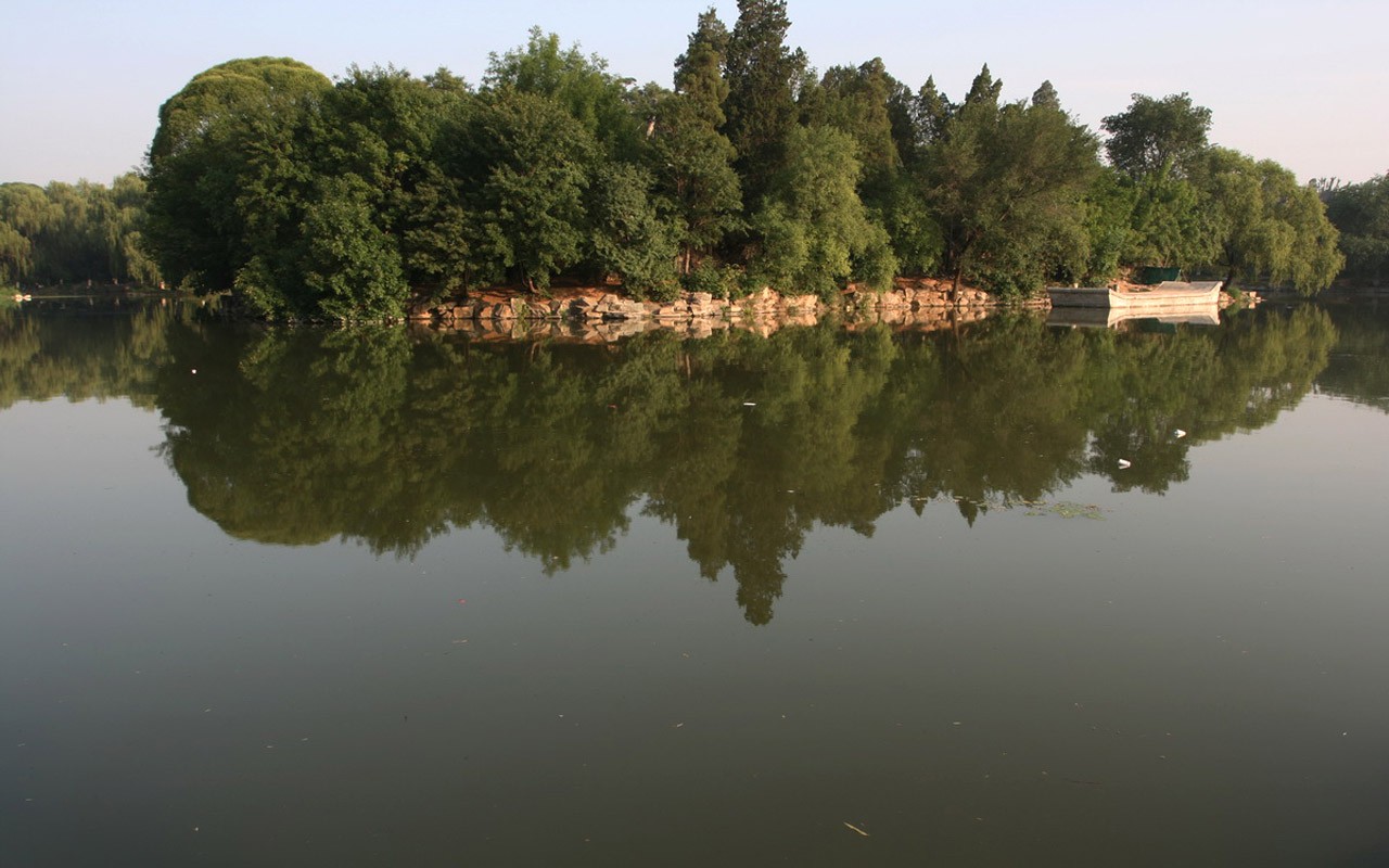 Glimpse of Peking University (Minghu Metasequoia works) #21 - 1280x800