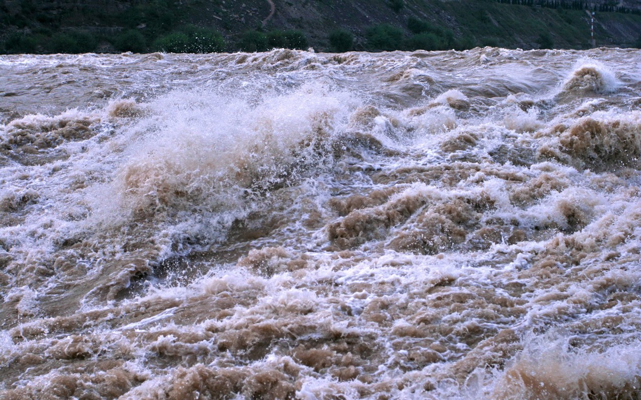 Écoulement continu du fleuve Jaune - Cascade de Hukou Notes de Voyage (Minghu œuvres Metasequoia) #3 - 1280x800