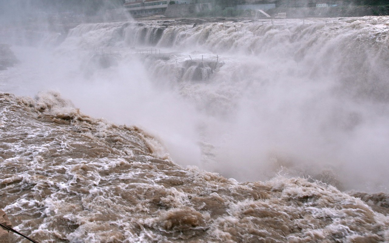 Continuously flowing Yellow River - Hukou Waterfall Travel Notes (Minghu Metasequoia works) #6 - 1280x800