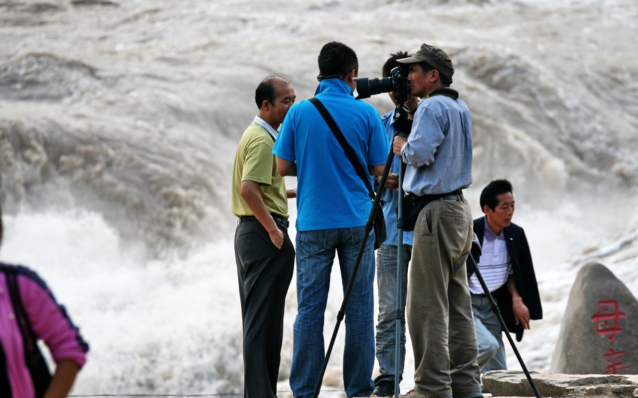 Kontinuierlich fließenden Yellow River - Hukou Waterfall Travel Notes (Minghu Metasequoia Werke) #11 - 1280x800