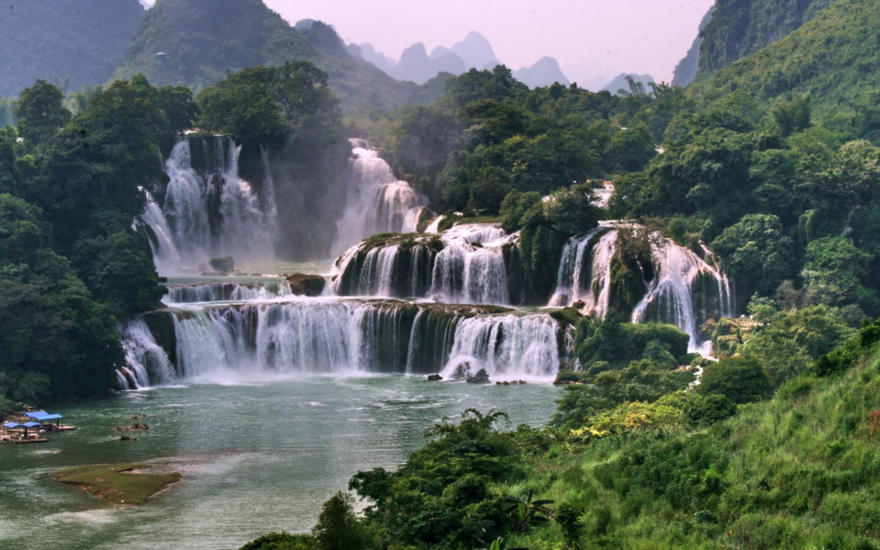 Detian Falls (Minghu Metasequoia práce) #2 - 1280x800