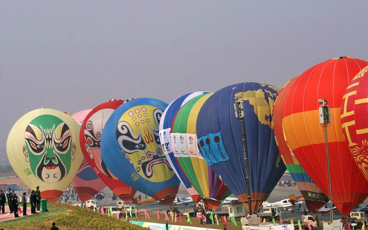 International Air Sports Festival Pohled (Minghu Metasequoia práce) #3 - 1280x800