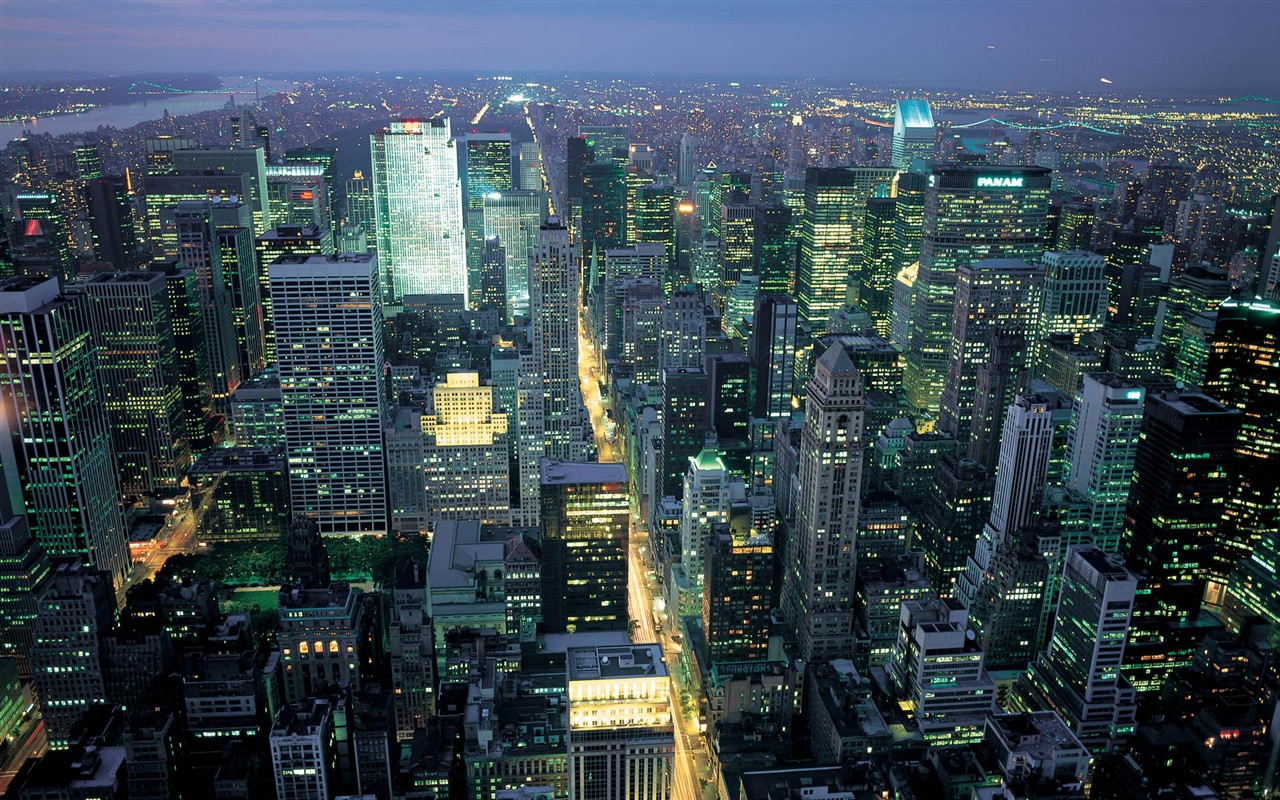 rušný město New York Stavební #16 - 1280x800