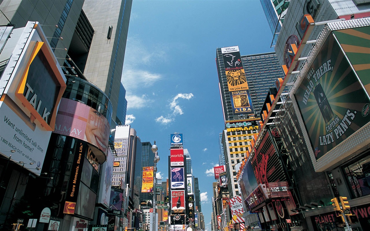 rušný město New York Stavební #17 - 1280x800
