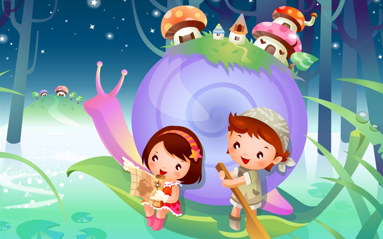 Childhood Dreams cartoon wallpaper albums #11 - 1280x800