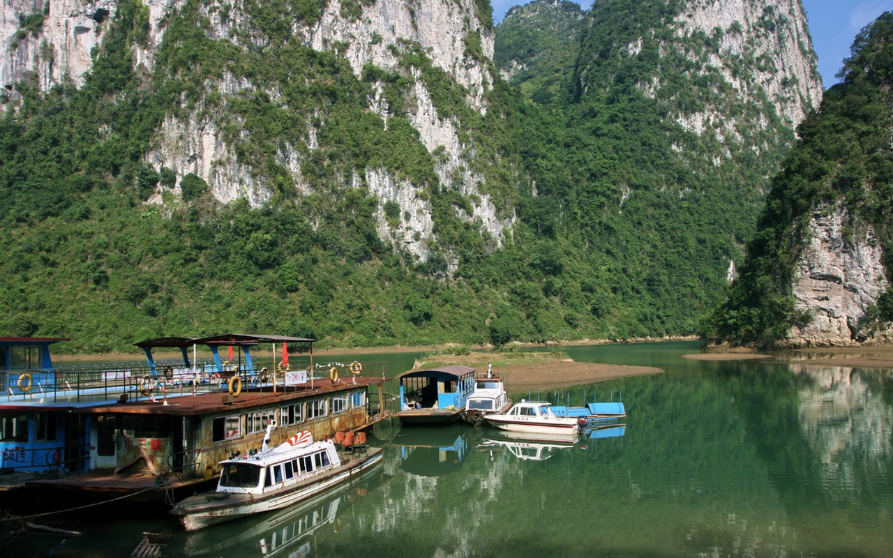 Hechi Small Three Gorges (Minghu Metasequoia works) #3 - 1280x800