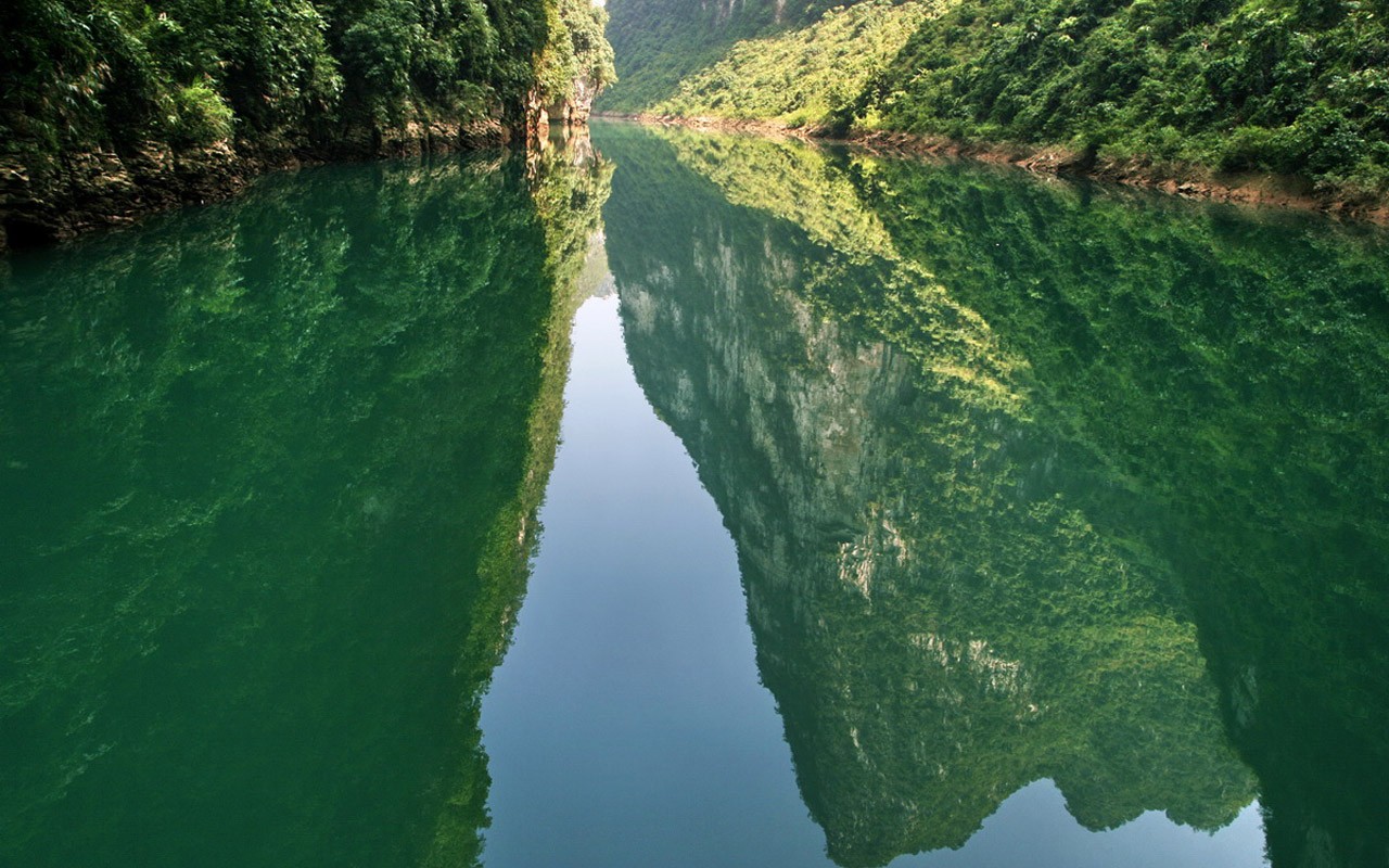 Hechi Small Three Gorges (Minghu Metasequoia works) #4 - 1280x800