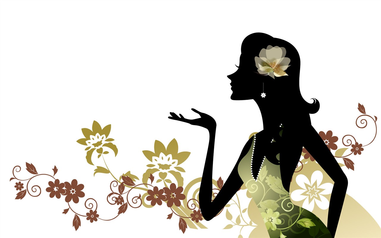 Vektorové Woman wallpaper #6 - 1280x800