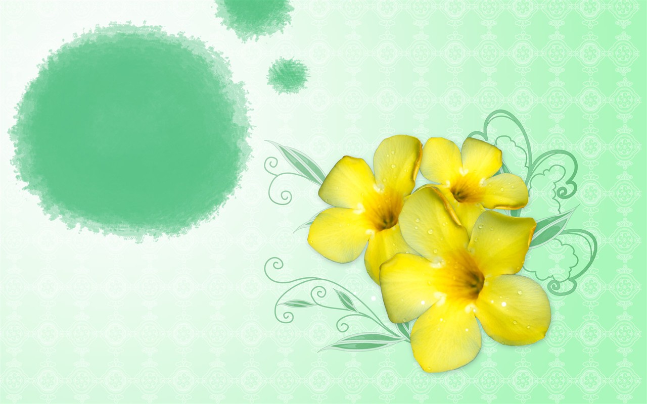 Synthesis of fine flowers #2 - 1280x800