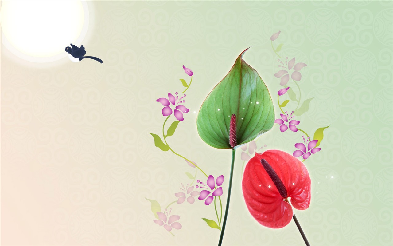 Synthesis of fine flowers #9 - 1280x800