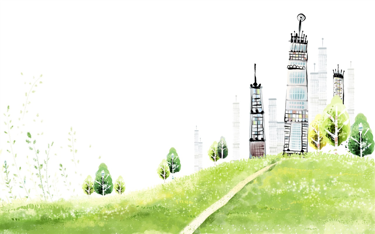 卡通夢幻風光壁紙 #34 - 1280x800