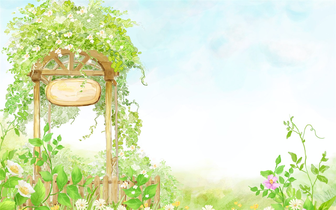 卡通夢幻風光壁紙 #38 - 1280x800