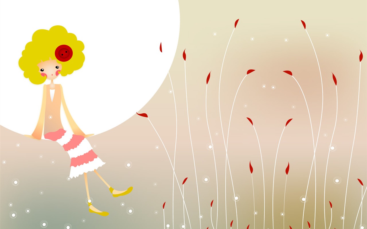 Tlačítko dívka wallpaper ilustrátor #9 - 1280x800
