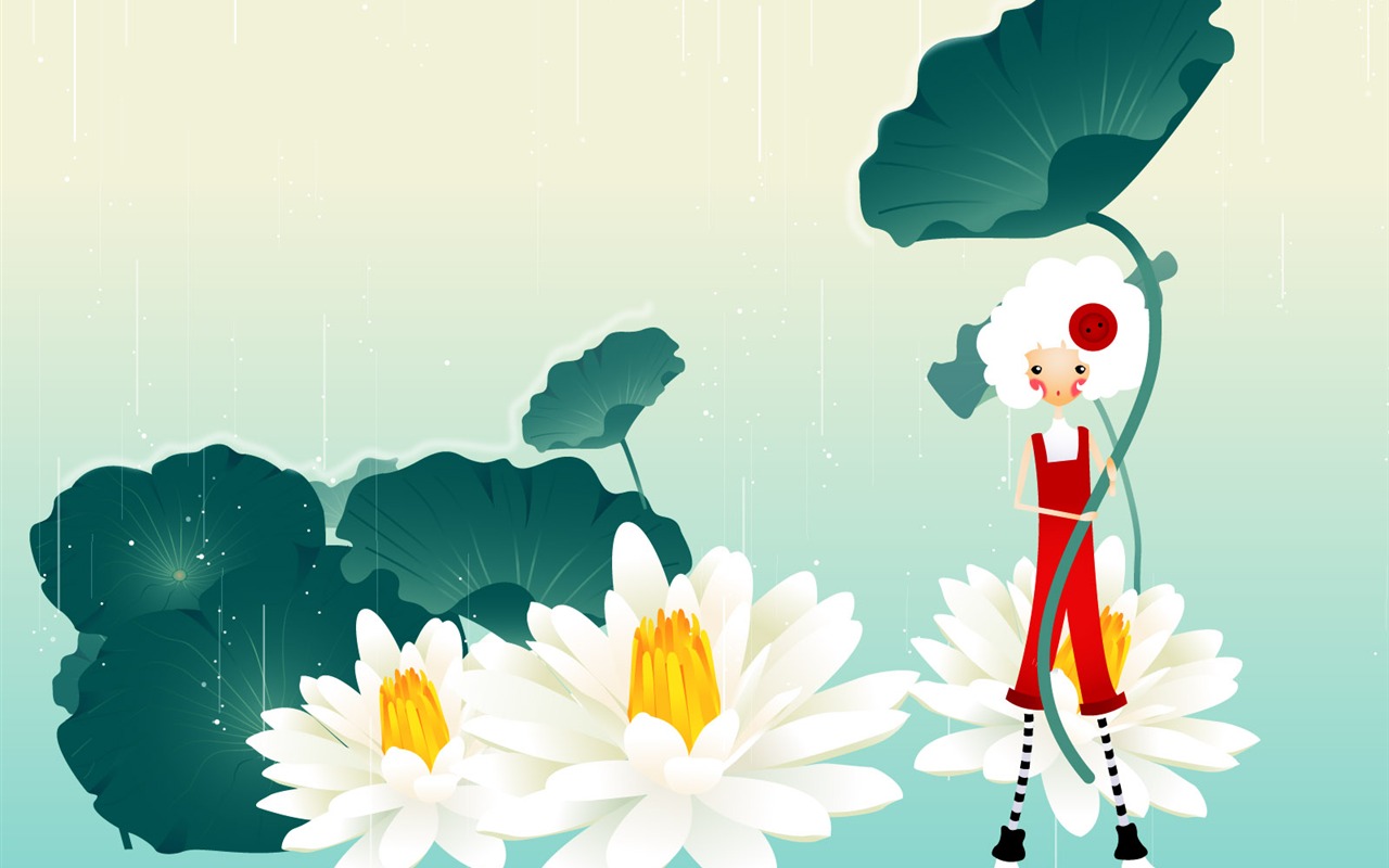Tlačítko dívka wallpaper ilustrátor #13 - 1280x800