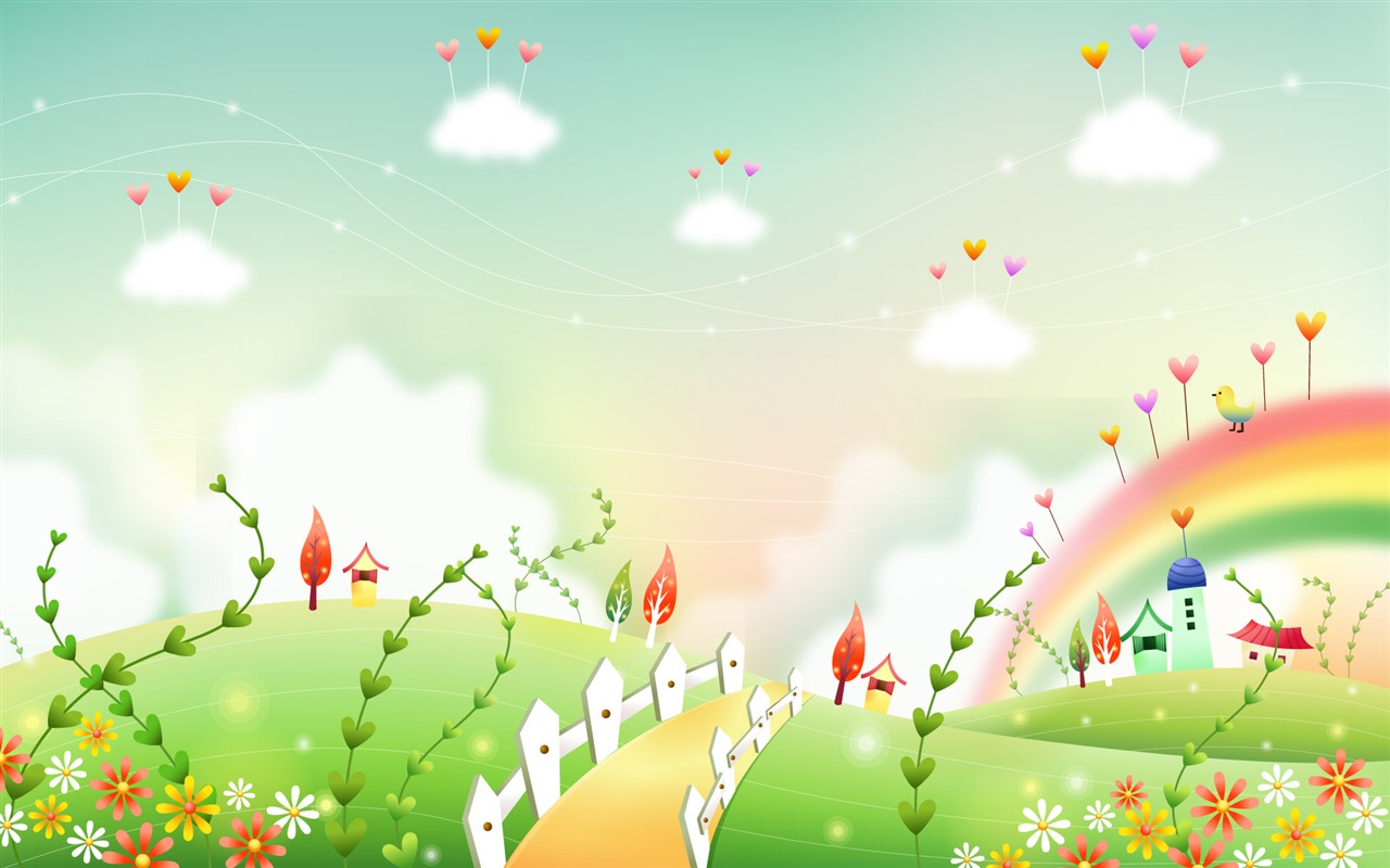卡通夢幻風光壁紙 #4 - 1280x800