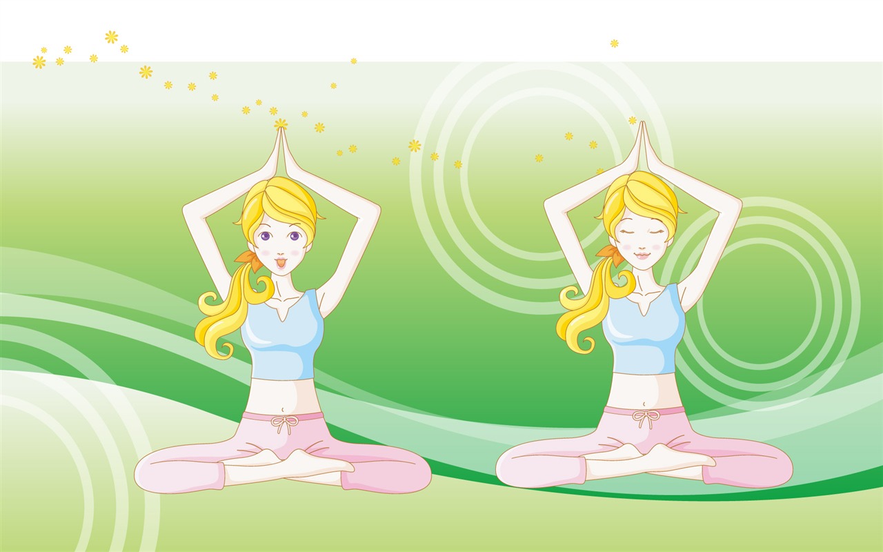 Vector women's leisure sports wallpaper #3 - 1280x800