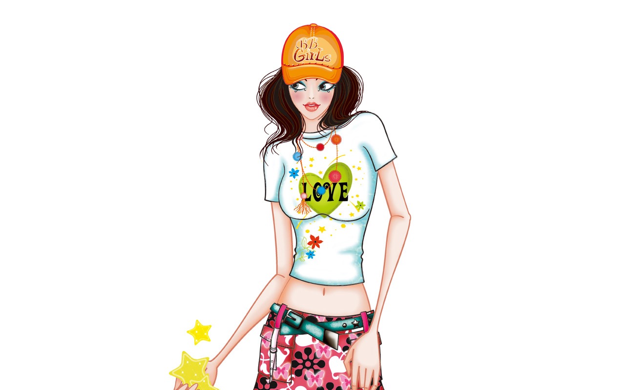 矢量風格 時尚女性壁紙 #10 - 1280x800