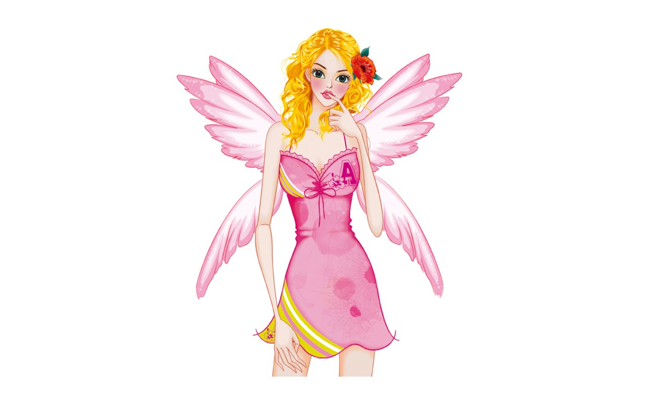 Vector-style fashion women wallpaper #13 - 1280x800