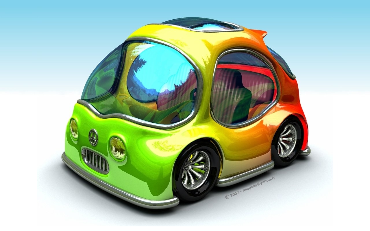 Fun 3D Cartoon Design wallpaper #1 - 1280x800