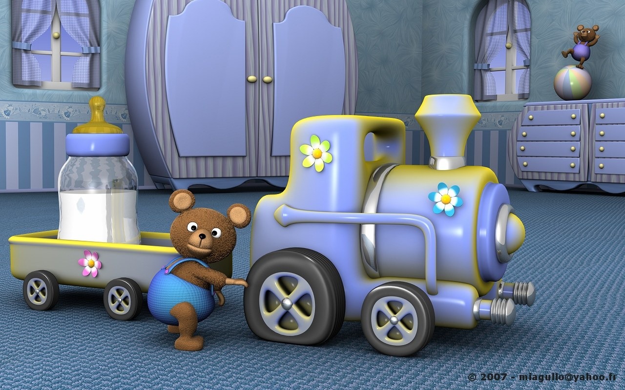 Fun 3D Cartoon Design wallpaper #3 - 1280x800