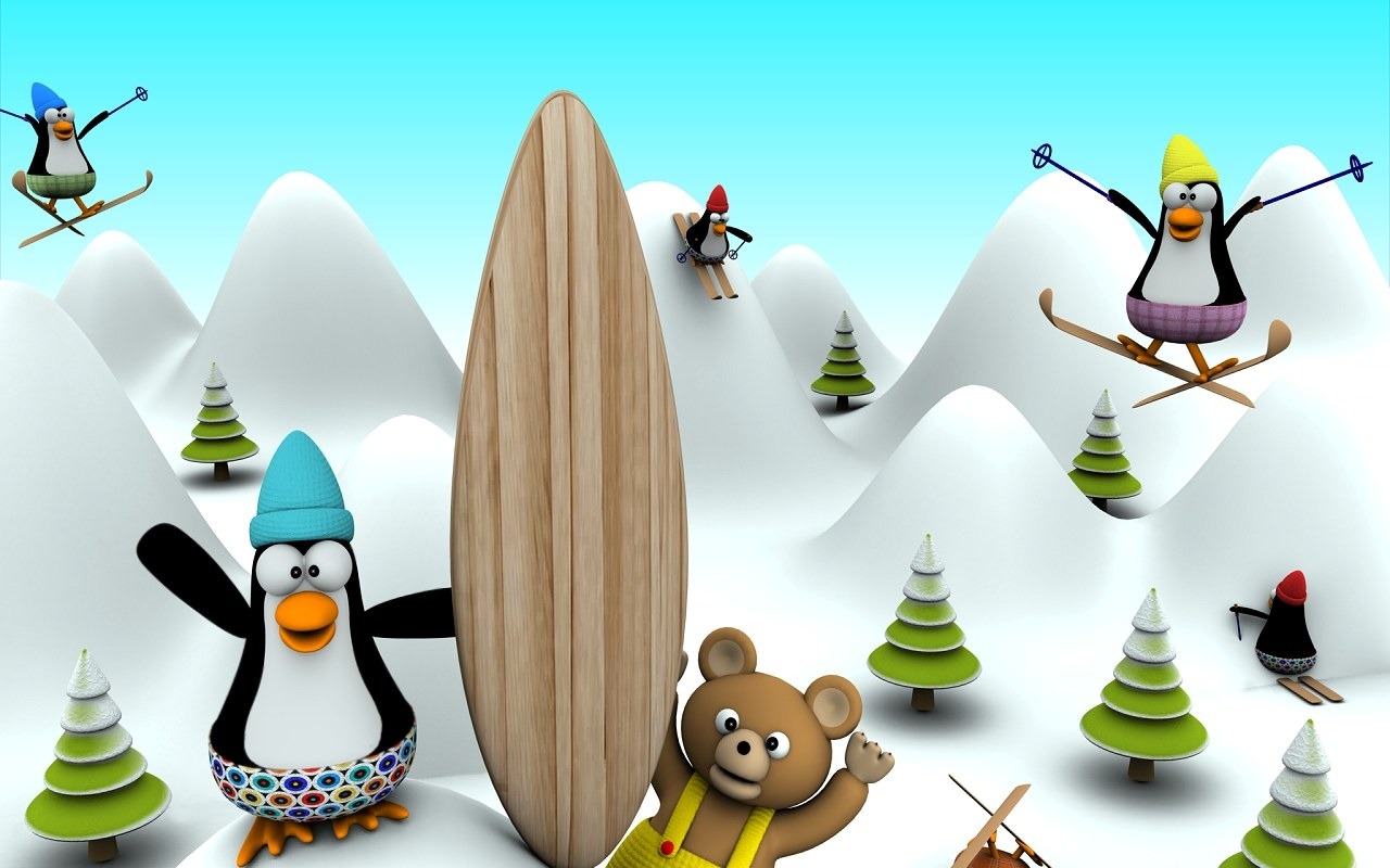 Fun 3D Cartoon Design wallpaper #9 - 1280x800