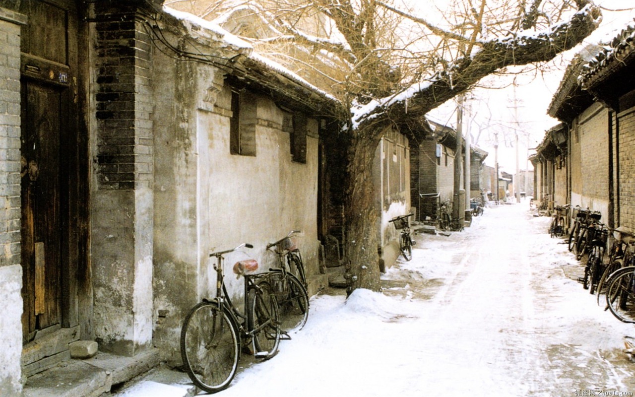 Antiguo vida Hutong de fotos antiguas fondo de pantalla #21 - 1280x800