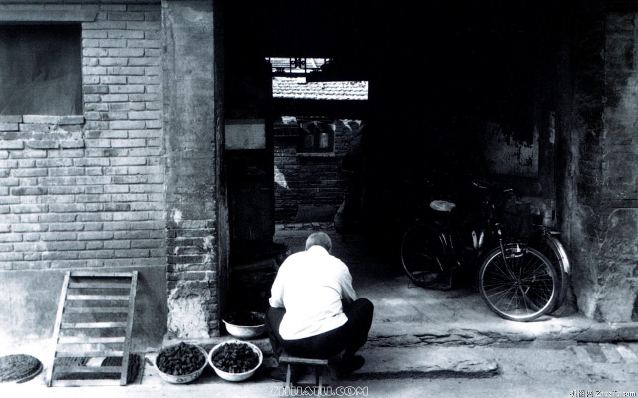 Antiguo vida Hutong de fotos antiguas fondo de pantalla #32 - 1280x800