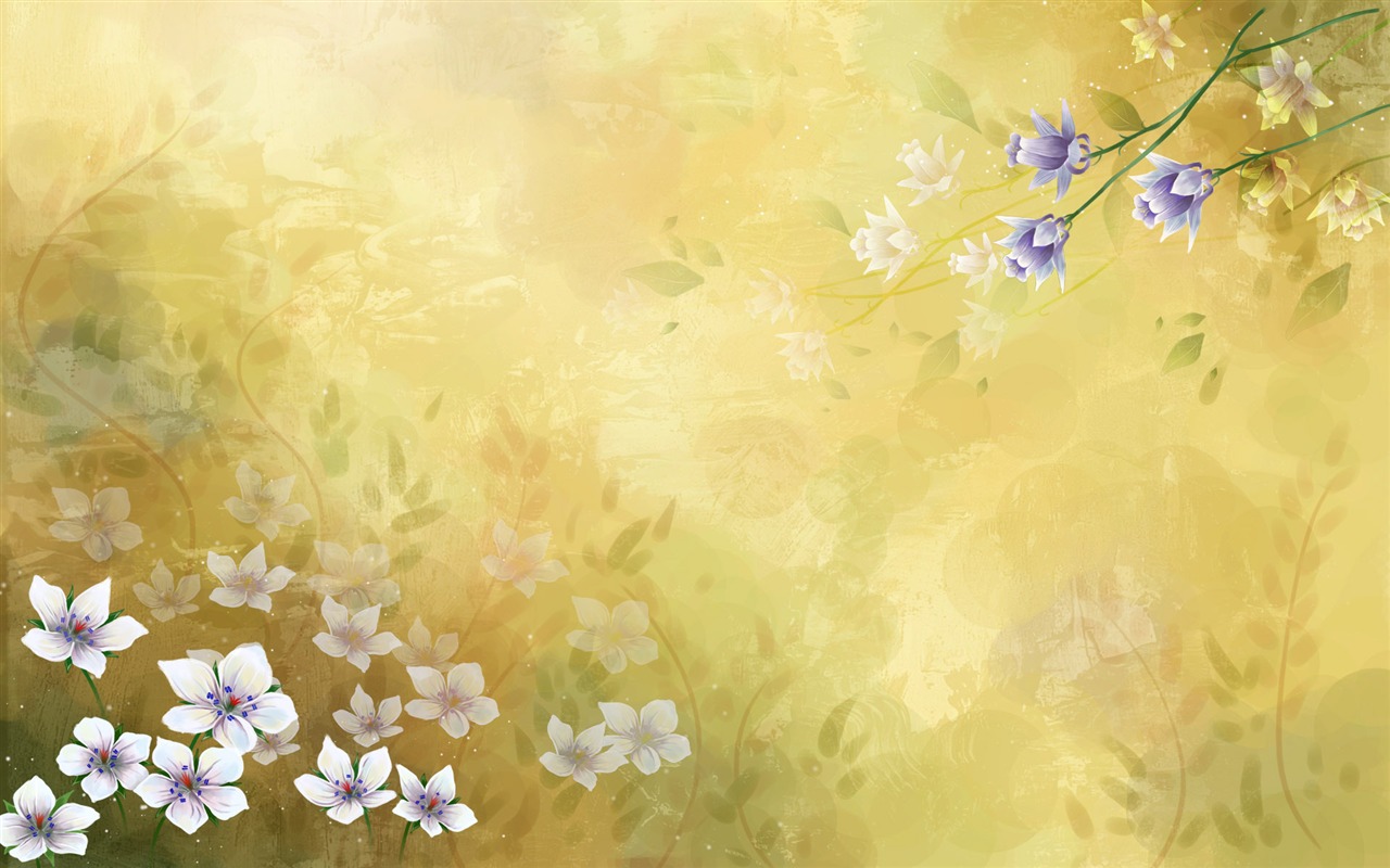炫彩花卉合成壁紙 #14 - 1280x800