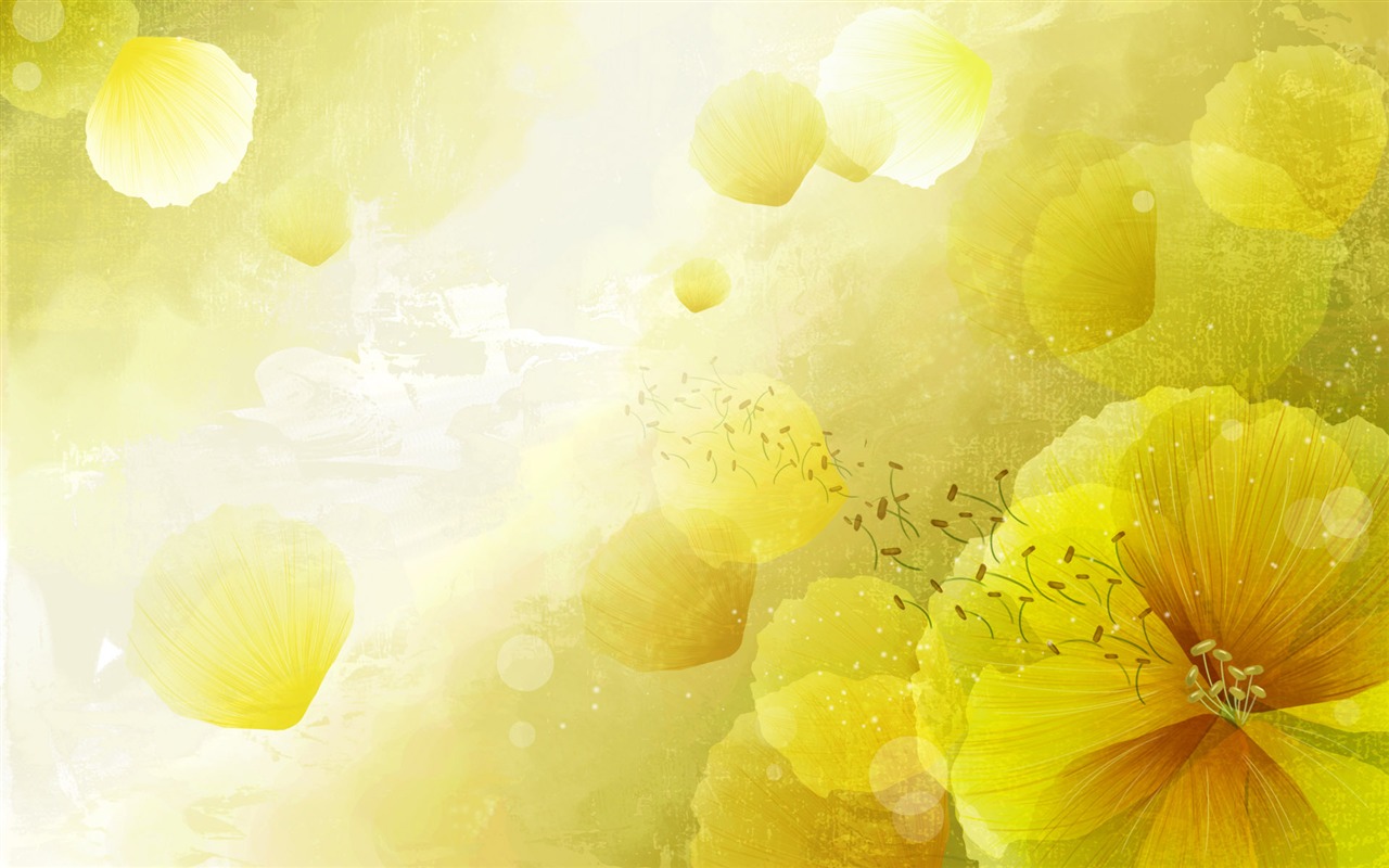 Syntetické Wallpaper barevné květiny #18 - 1280x800