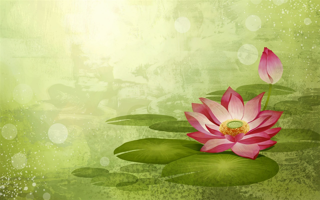 Syntetické Wallpaper barevné květiny #20 - 1280x800