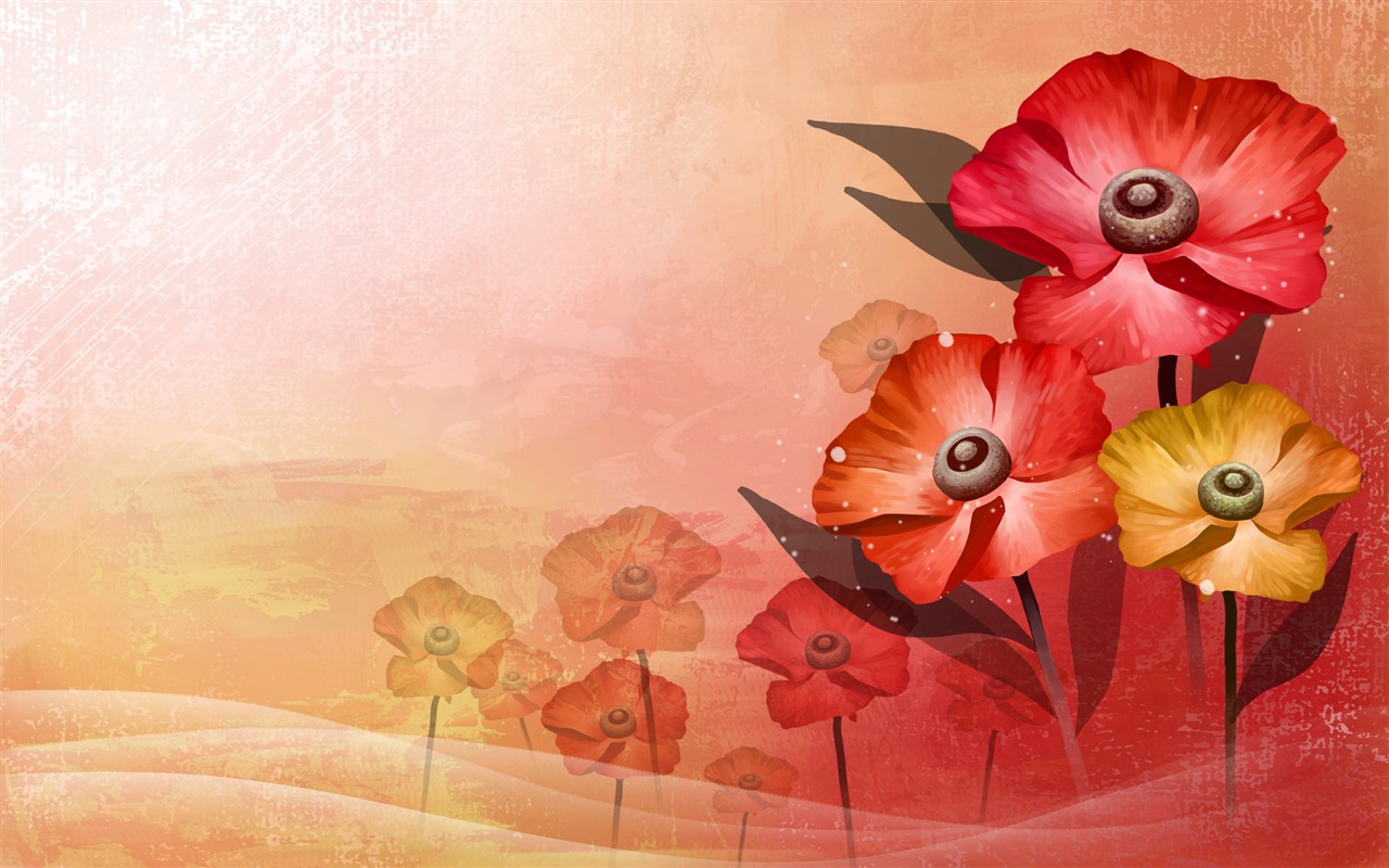 Synthetic Wallpaper Colorful Flower #29 - 1280x800