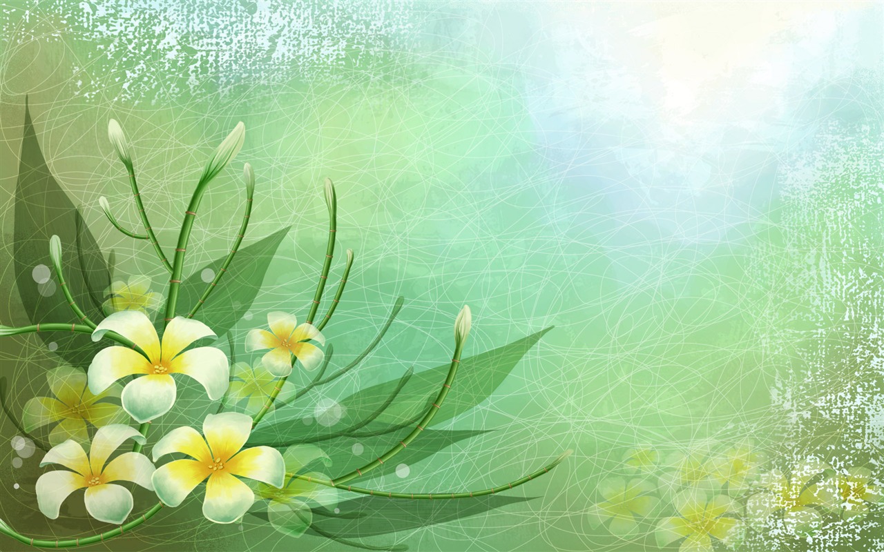 炫彩花卉合成壁紙 #30 - 1280x800