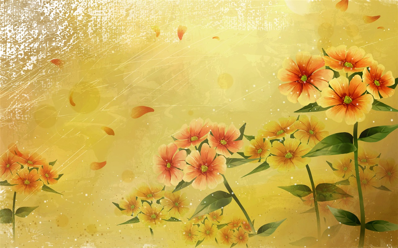 Syntetické Wallpaper barevné květiny #33 - 1280x800