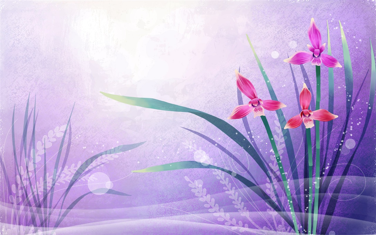 Syntetické Wallpaper barevné květiny #37 - 1280x800
