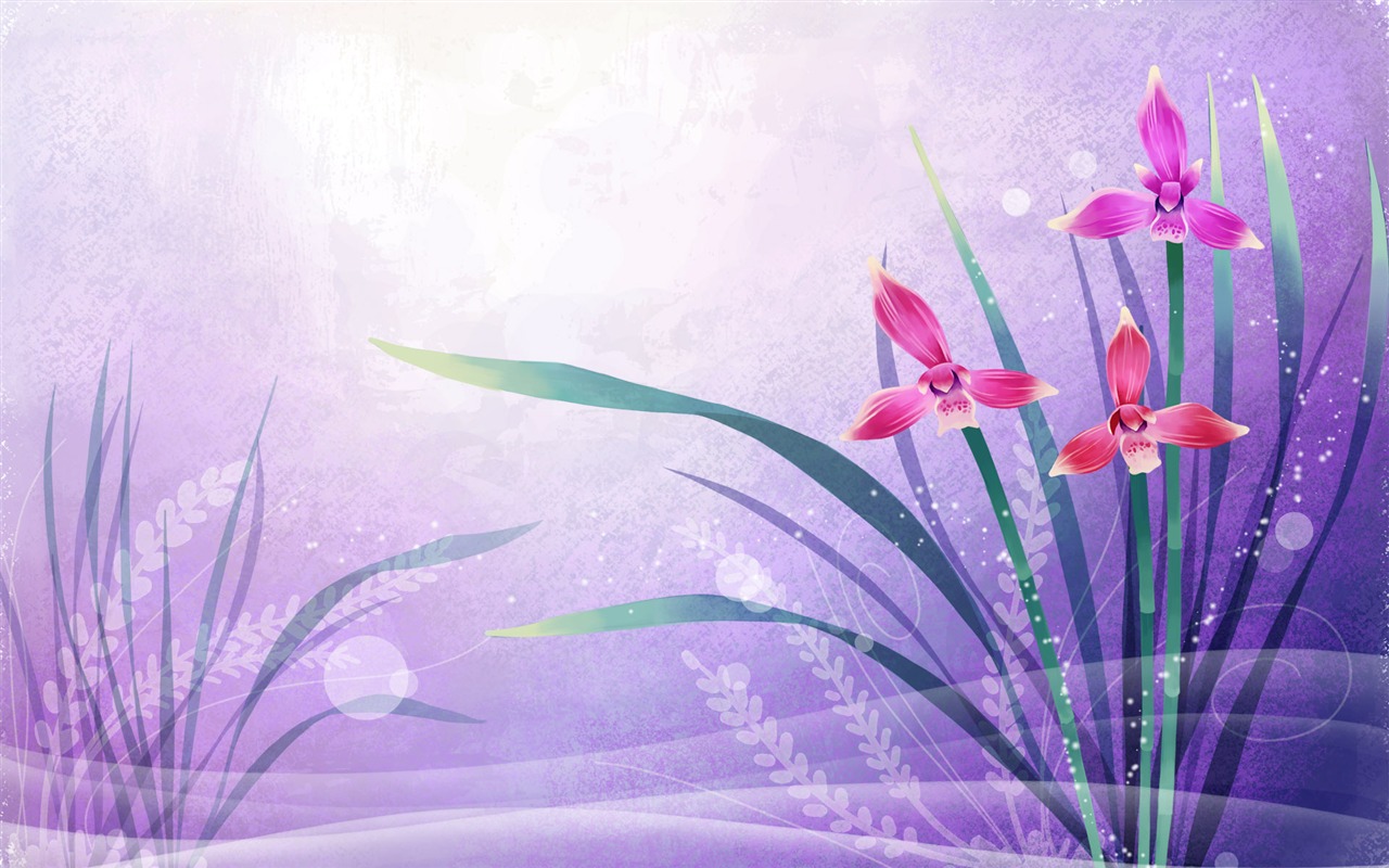 炫彩花卉合成壁紙 #37 - 1280x800