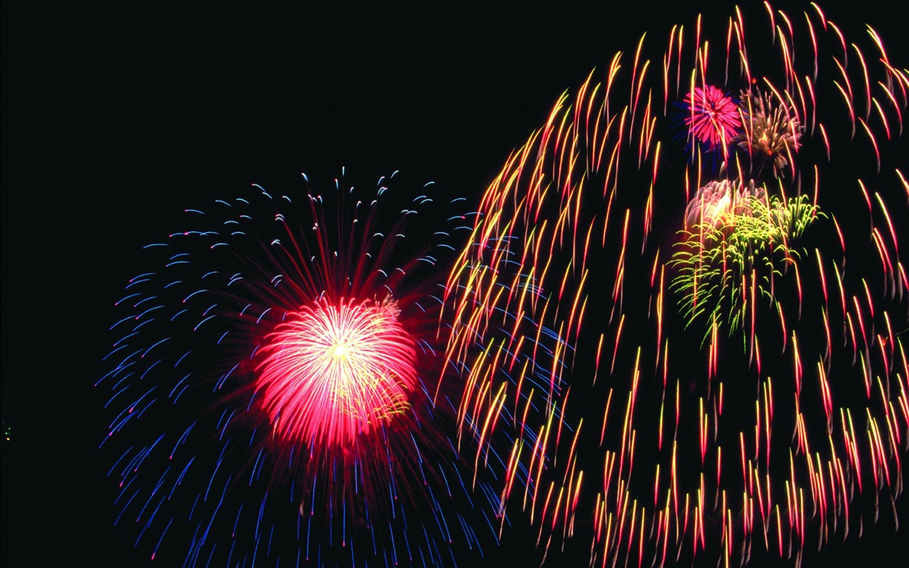 Festival fireworks display wallpaper #29 - 1280x800