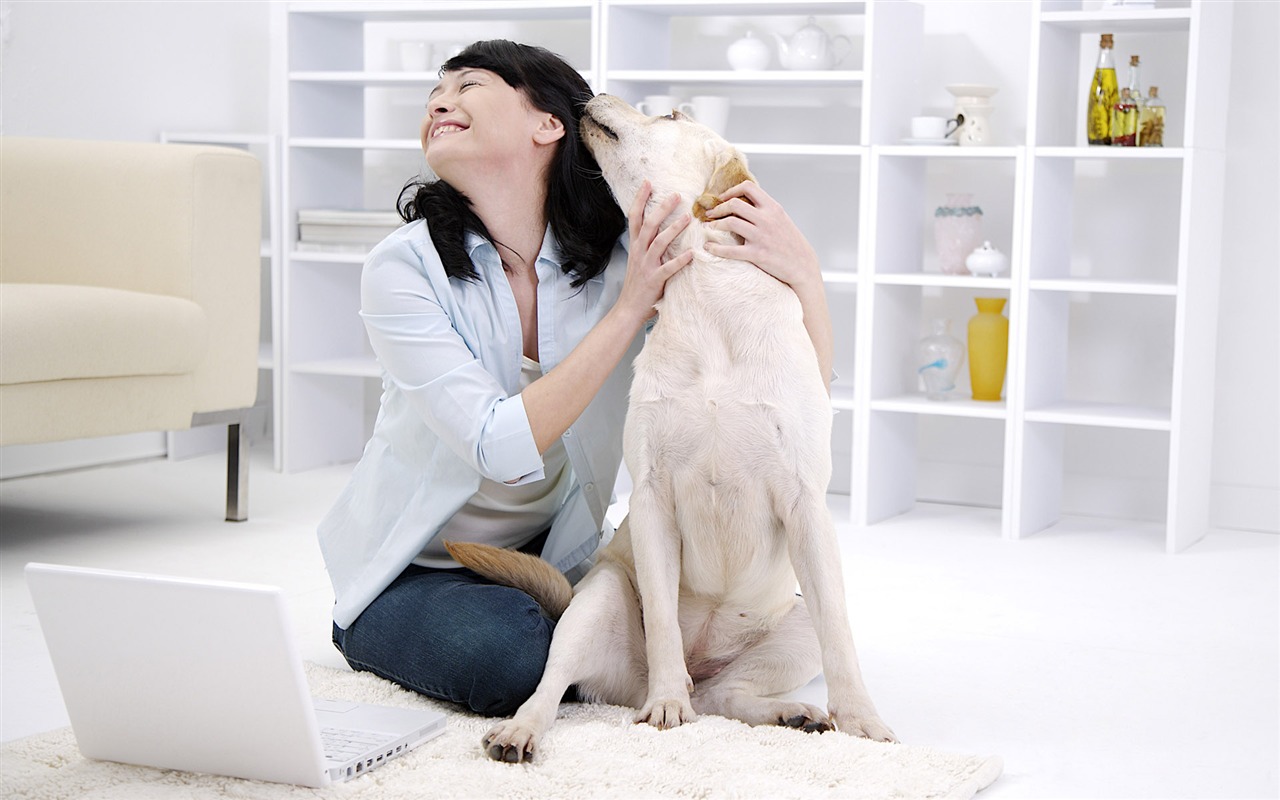 Beauty and the pet HD wallpaper #4 - 1280x800